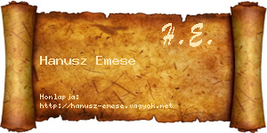 Hanusz Emese névjegykártya