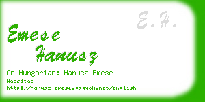 emese hanusz business card